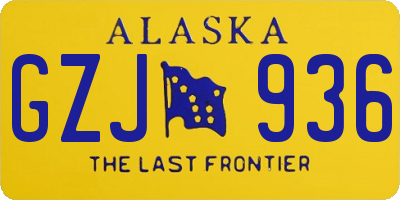 AK license plate GZJ936