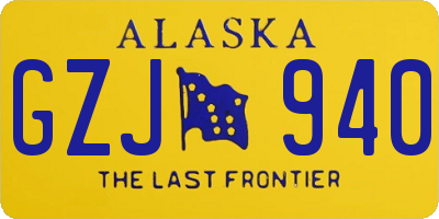 AK license plate GZJ940