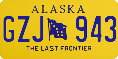 AK license plate GZJ943