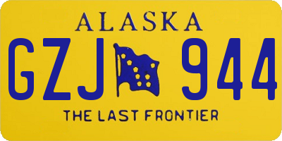 AK license plate GZJ944
