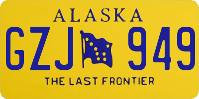 AK license plate GZJ949