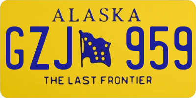AK license plate GZJ959