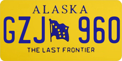 AK license plate GZJ960