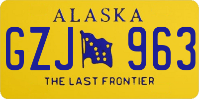 AK license plate GZJ963