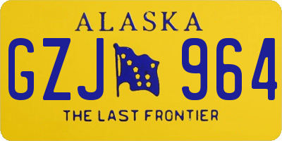 AK license plate GZJ964