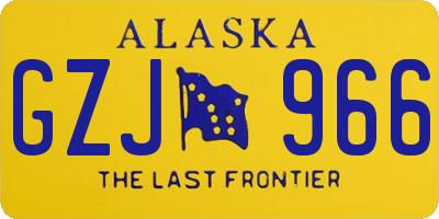 AK license plate GZJ966