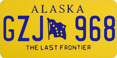 AK license plate GZJ968