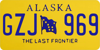 AK license plate GZJ969