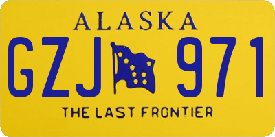 AK license plate GZJ971
