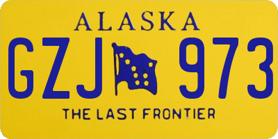 AK license plate GZJ973