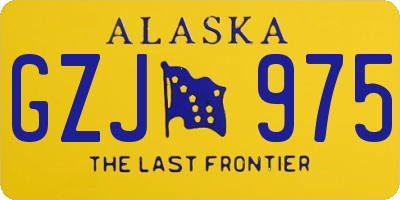 AK license plate GZJ975