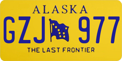 AK license plate GZJ977