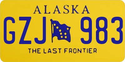 AK license plate GZJ983