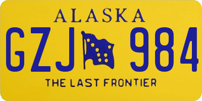 AK license plate GZJ984