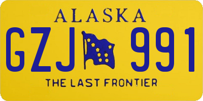 AK license plate GZJ991