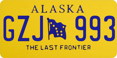 AK license plate GZJ993