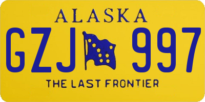 AK license plate GZJ997