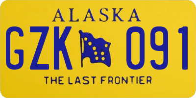 AK license plate GZK091
