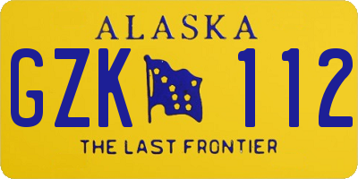AK license plate GZK112