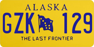 AK license plate GZK129