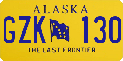 AK license plate GZK130