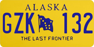 AK license plate GZK132