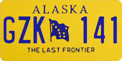 AK license plate GZK141