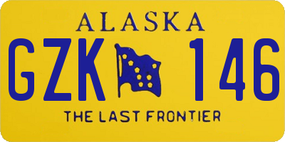 AK license plate GZK146