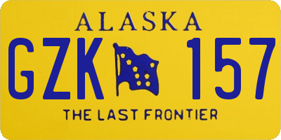 AK license plate GZK157