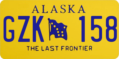 AK license plate GZK158