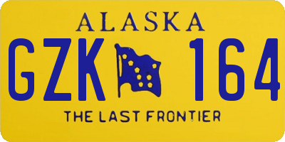 AK license plate GZK164