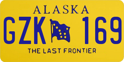 AK license plate GZK169