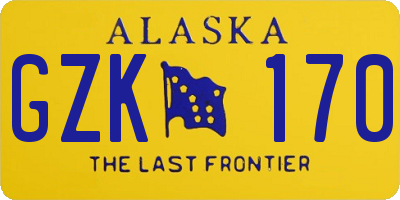 AK license plate GZK170