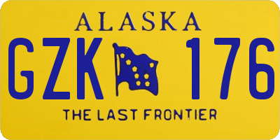 AK license plate GZK176