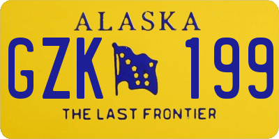 AK license plate GZK199
