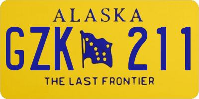 AK license plate GZK211