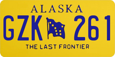 AK license plate GZK261