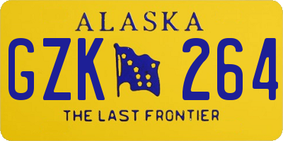AK license plate GZK264