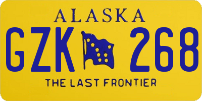 AK license plate GZK268