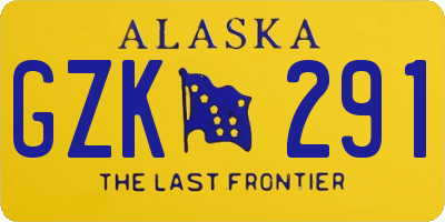 AK license plate GZK291