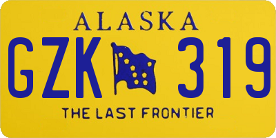 AK license plate GZK319