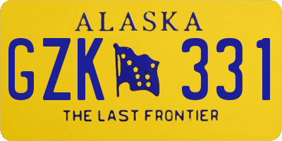 AK license plate GZK331