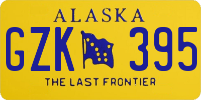 AK license plate GZK395