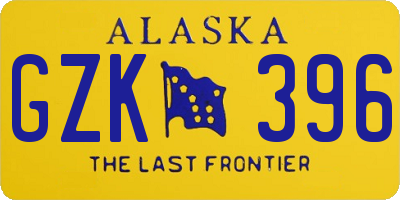 AK license plate GZK396