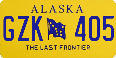 AK license plate GZK405