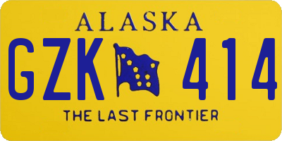 AK license plate GZK414
