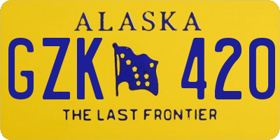 AK license plate GZK420
