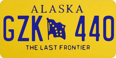 AK license plate GZK440