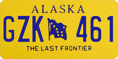 AK license plate GZK461
