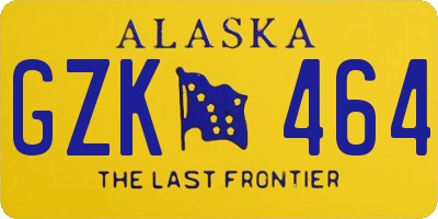 AK license plate GZK464